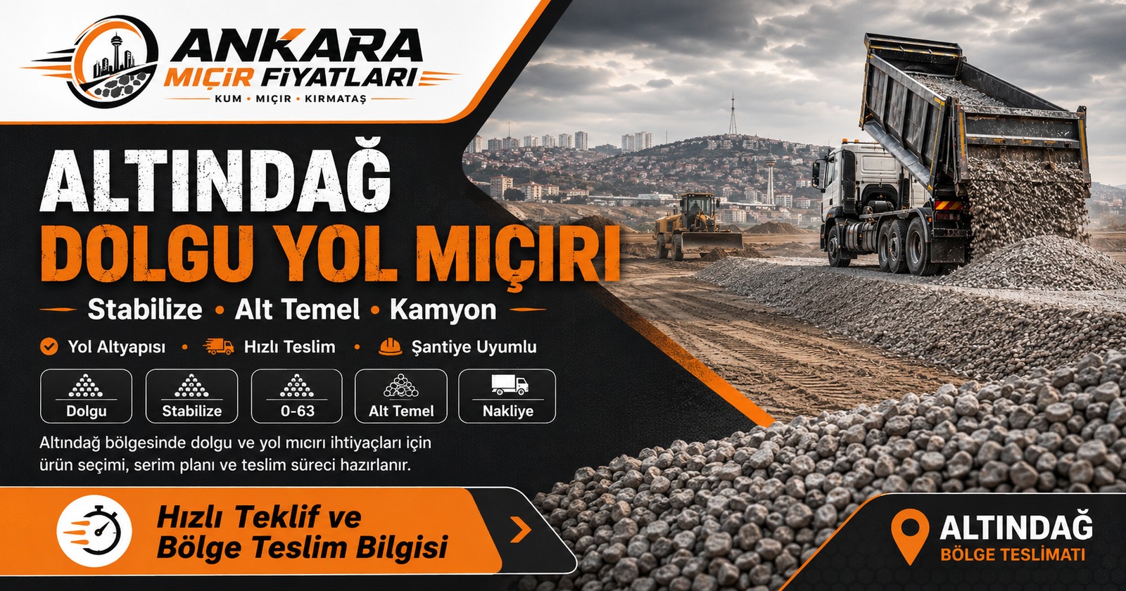 Altındağ Dolgu Mıcır görsel sunumu