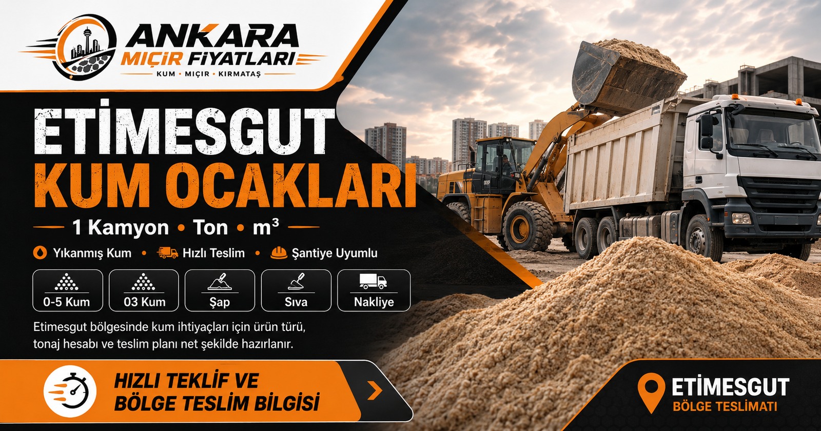 Etimesgut Ankara Kum görsel sunumu